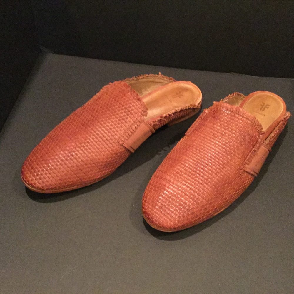 FRYE Terri Woven Leather Mule